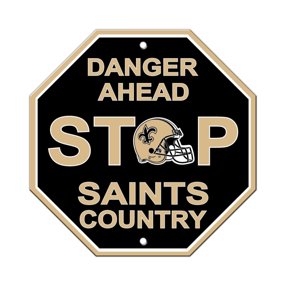 New Orleans Saints Sign 12X12 Plastic Stop Style Co