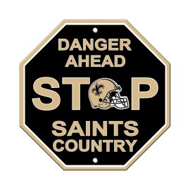 New Orleans Saints Sign 12X12 Plastic Stop Style Co