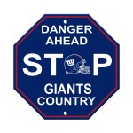 New York Giants Sign 12X12 Plastic Stop Style Co