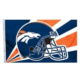 Denver Broncos Flag 3X5 Helmet Design - Special Order