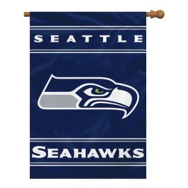 Seattle Seahawks Banner 28X40 House Flag Style 2 Sided Co