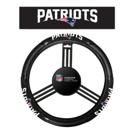 New England Patriots Steering Wheel Cover Massage Grip Style Co