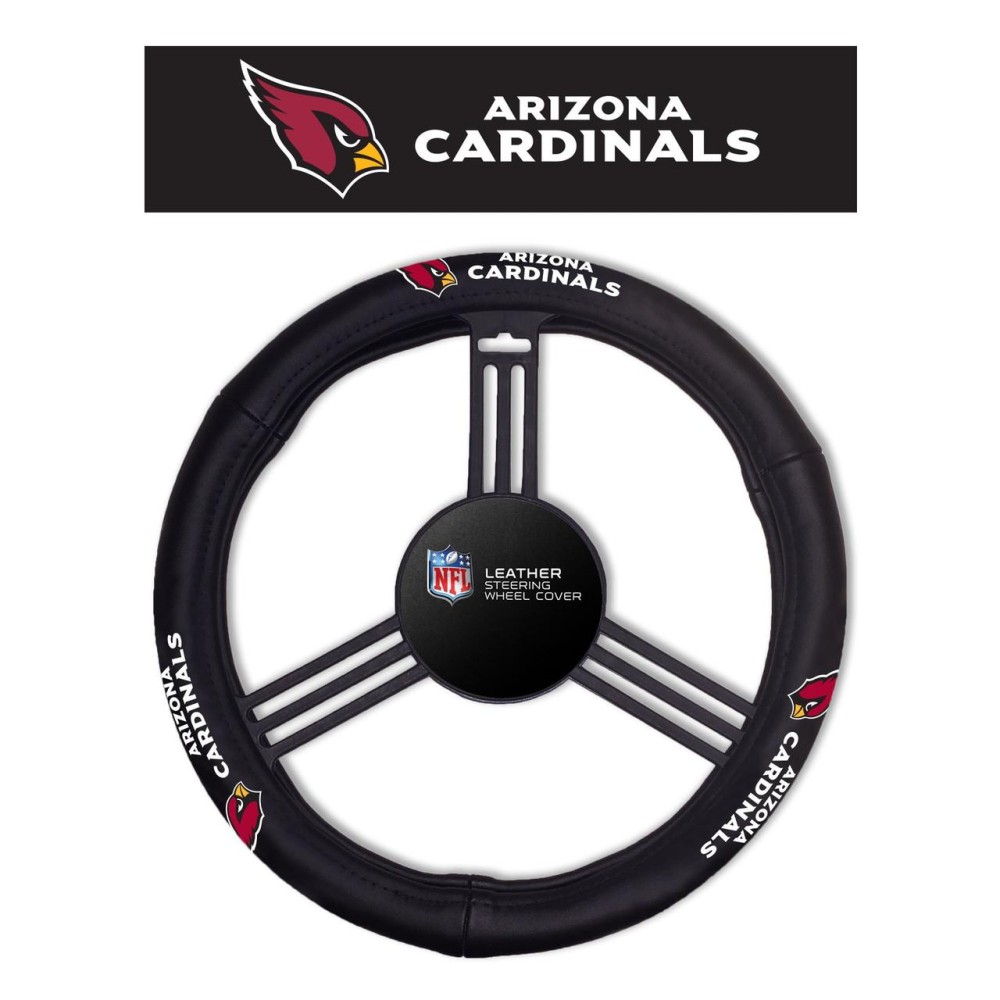 Arizona Cardinals Steering Wheel Cover Leather Co