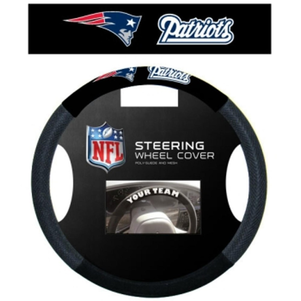 New England Patriots Steering Wheel Cover Mesh Style Co