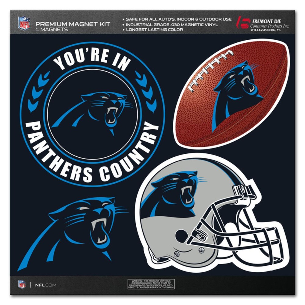 Carolina Panthers Magnet Kit 4 Piece Co