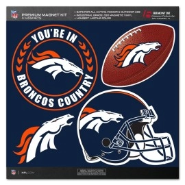 Denver Broncos Magnet Kit 4 Piece Co