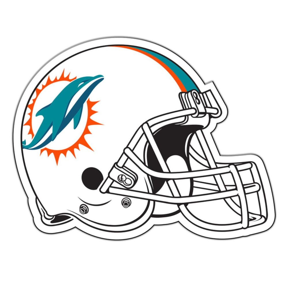 Miami Dolphins Magnet Car Style 12 Inch Helmet Design Co