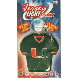 Miami Hurricanes Keychain Jersey Keylight Co