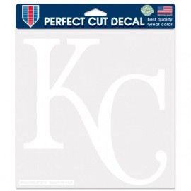 Kansas City Royals Decal 8X8 Die Cut White