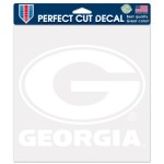 Georgia Bulldogs Decal 8X8 Perfect Cut White