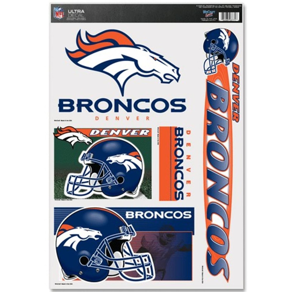 Denver Broncos Decal 11X17 Ultra