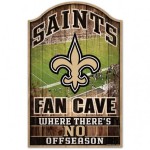 New Orleans Saints Sign 11X17 Wood Fan Cave Design