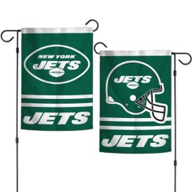 New York Jets Flag 12X18 Garden Style 2 Sided