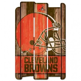 Cleveland Browns Sign 11X17 Wood Fence Style