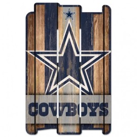 Dallas Cowboys Sign 11X17 Wood Fence Style