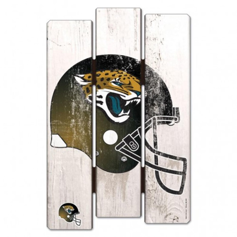 Jacksonville Jaguars Sign 11X17 Wood Fence Style