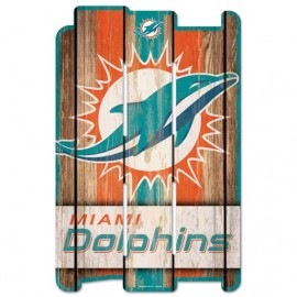 Miami Dolphins Sign 11X17 Wood Fence Style