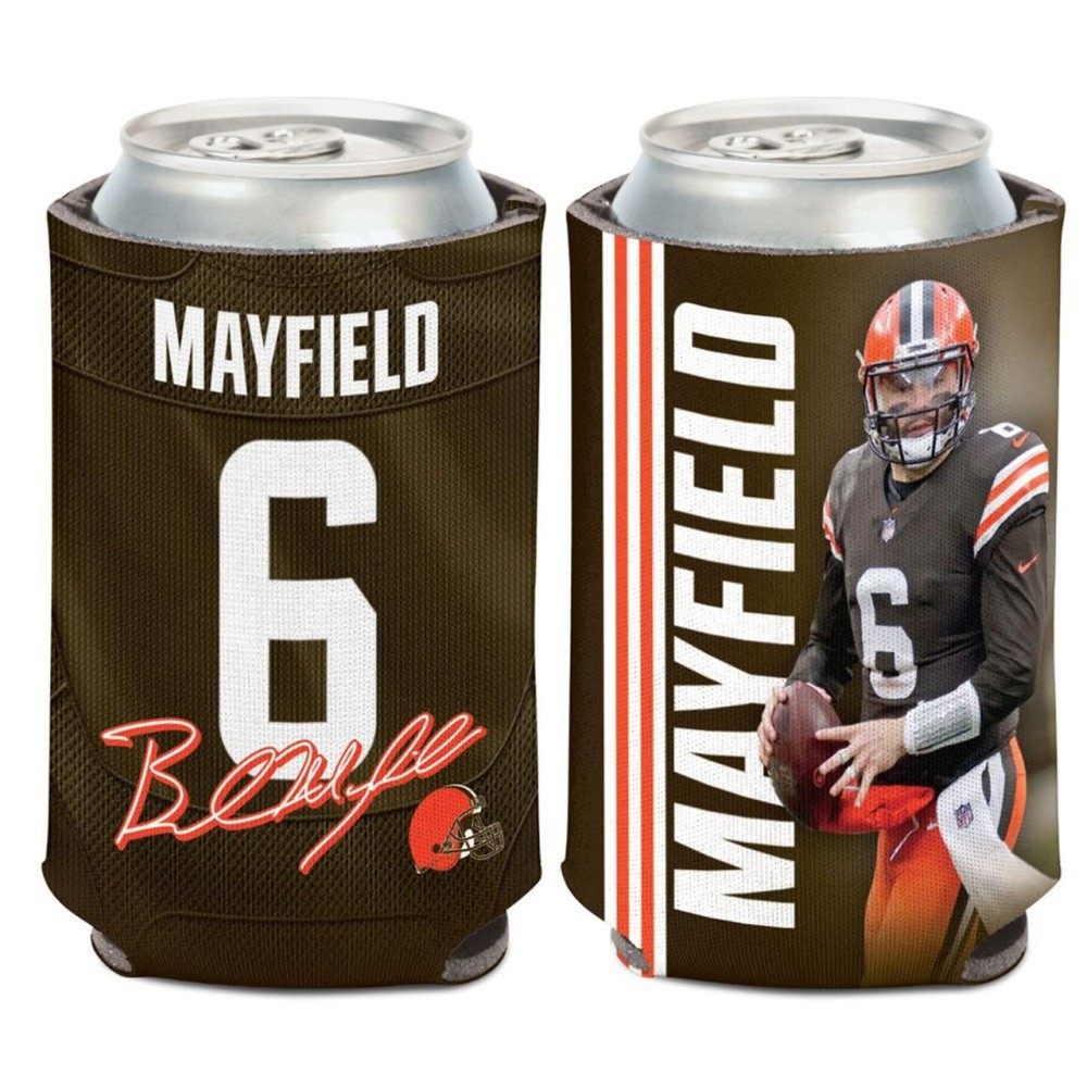 Cleveland Browns Can Cooler 12Oz Baker Mayfield Design