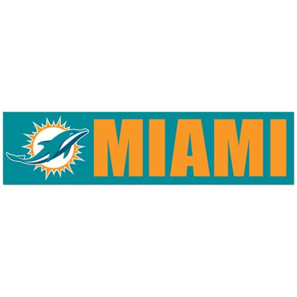 Miami Dolphins Decal Bumper Sticker