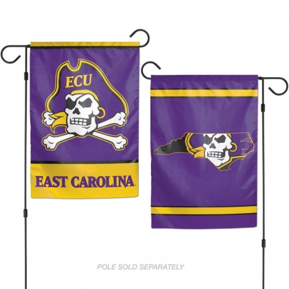 East Carolina Pirates Flag 12X18 Garden Style 2 Sided