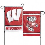 Wisconsin Badgers Flag 12X18 Garden Style 2 Sided