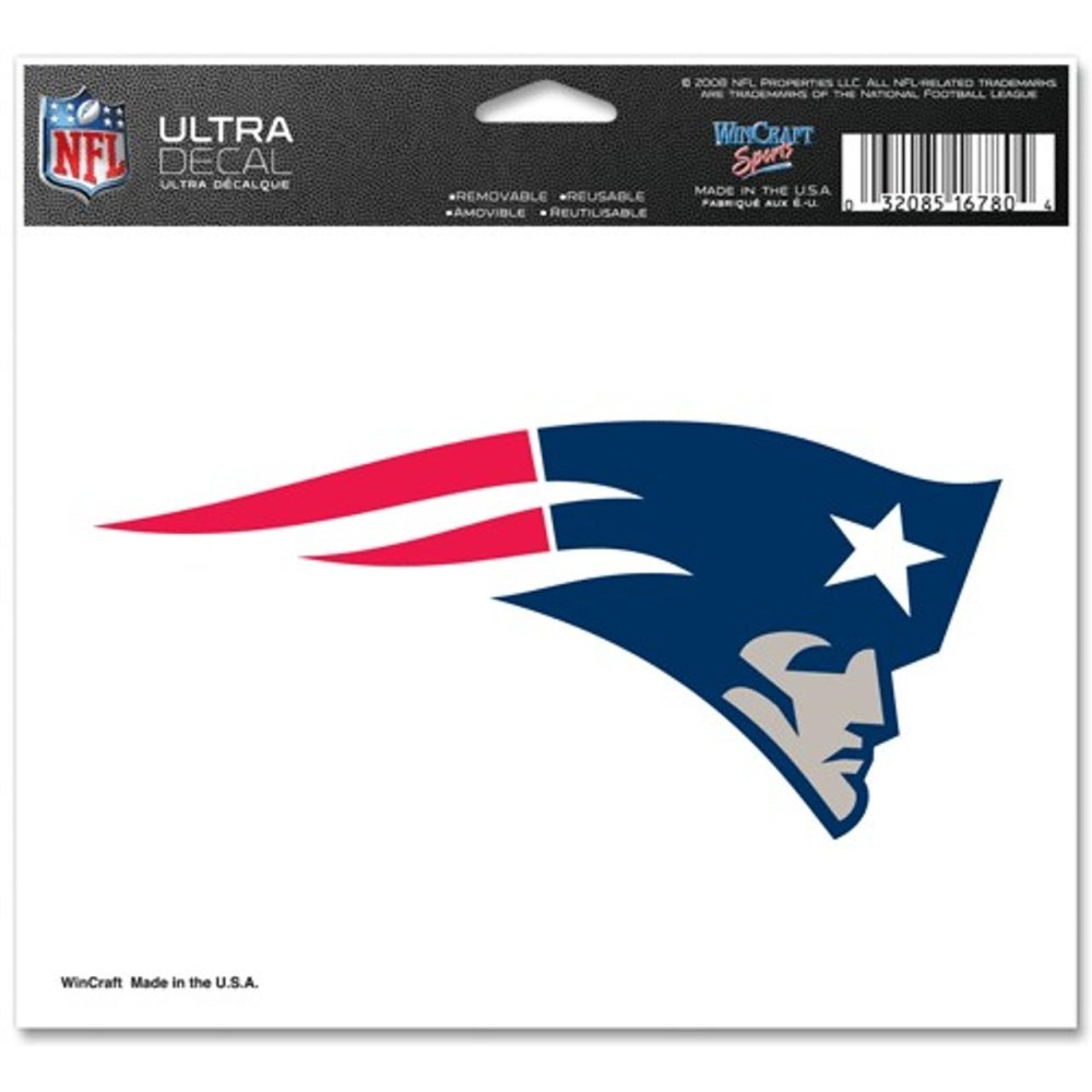 New England Patriots Decal 5X6 Ultra Color