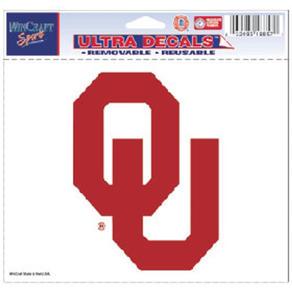 Oklahoma Sooners Decal 5X6 Ultra Color