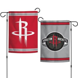 Houston Rockets Flag 12X18 Garden Style 2 Sided