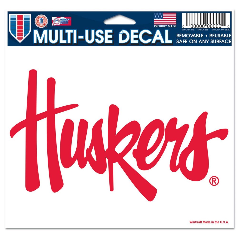 Nebraska Cornhuskers Decal 5X6 Ultra Color