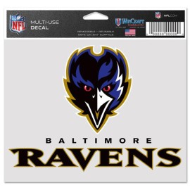 Baltimore Ravens Decal 5X6 Ultra Color Raven - Special Order