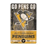 Pittsburgh Penguins Sign 11X17 Wood Slogan Design