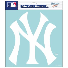 New York Yankees Decal 8X8 Die Cut White