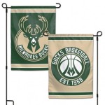 Milwaukee Bucks Flag 12X18 Garden Style 2 Sided