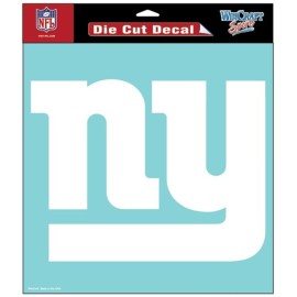 New York Giants Decal 8X8 Die Cut White