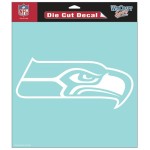 Seattle Seahawks Decal 8X8 Die Cut White