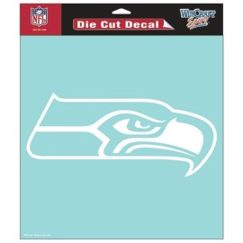 Seattle Seahawks Decal 8X8 Die Cut White