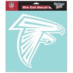 Atlanta Falcons Decal 8X8 Die Cut White