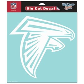 Atlanta Falcons Decal 8X8 Die Cut White