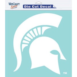 Michigan State Spartans Decal 8X8 Die Cut White