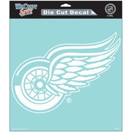 Detroit Red Wings Decal 8X8 Die Cut White