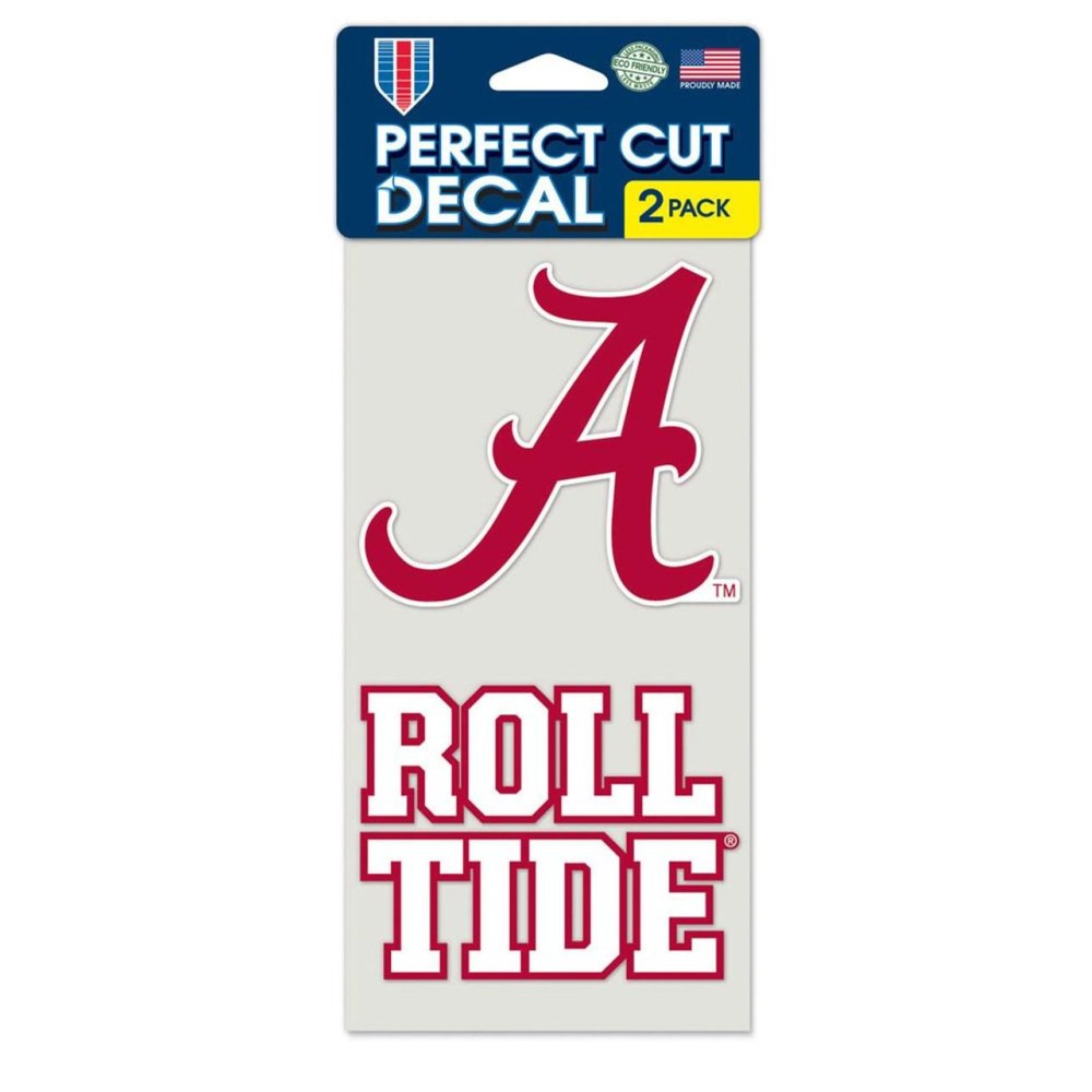 Alabama Crimson Tide Set Of 2 Die Cut Decals