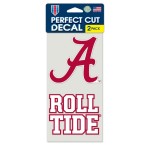 Alabama Crimson Tide Set Of 2 Die Cut Decals