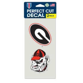 Georgia Bulldogs Set Of 2 Die Cut Decals