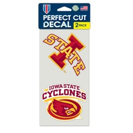 Iowa State Cyclones Set Of 2 Die Cut Decals