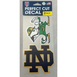 Notre Dame Fighting Irish Set Of 2 Die Cut Decals