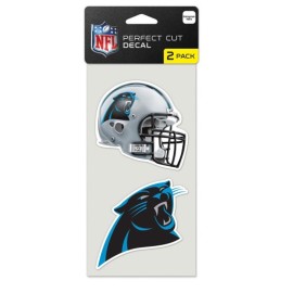 Carolina Panthers Decal 4X4 Die Cut Set Of 2