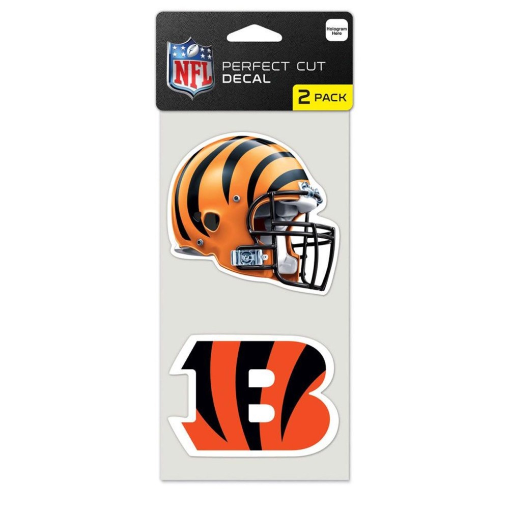 Cincinnati Bengals Set Of 2 Die Cut Decals