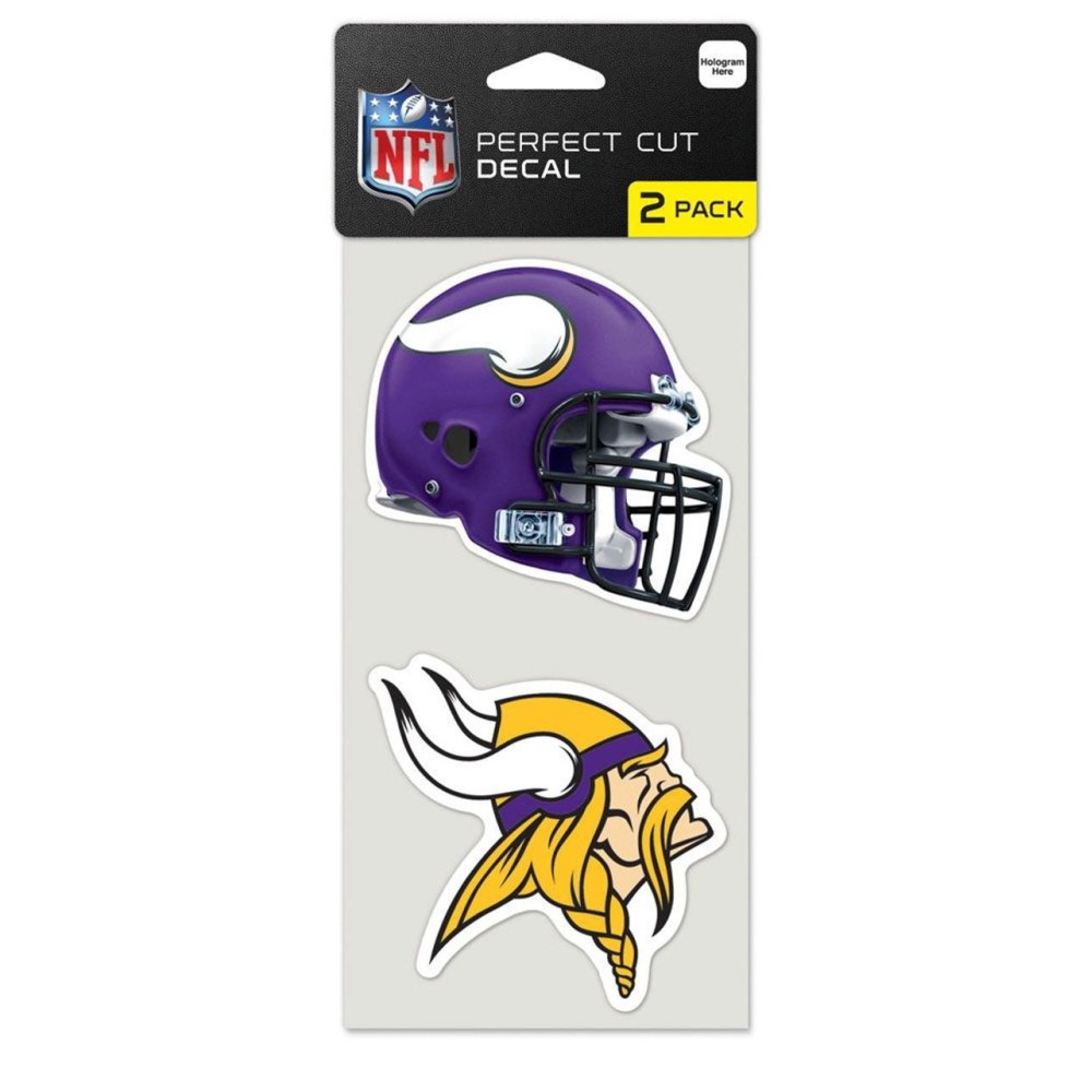 Minnesota Vikings Set Of 2 Die Cut Decals