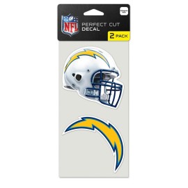 Los Angeles Chargers Decal 4X4 Perfect Cut Set Of 2