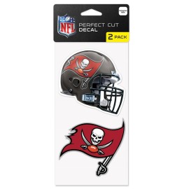 Tampa Bay Buccaneers Decal 4X4 Perfect Cut Set Of 2